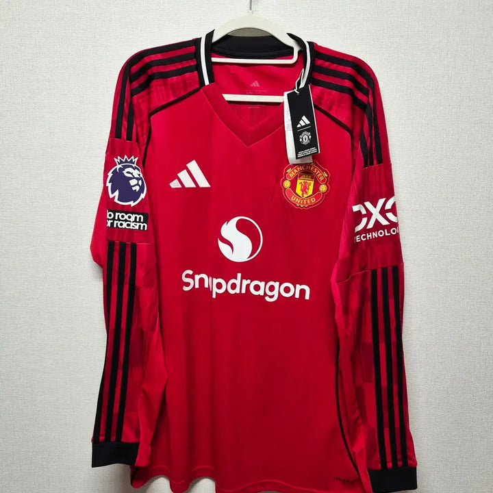 [BUNJANG] Manchester United 25-26 Home Long Sleeve Bruno Fernandes Authentic Jersey / (새상품) 25-26 맨유 홈 긴팔 브루노 페르난데스 정품 유니폼