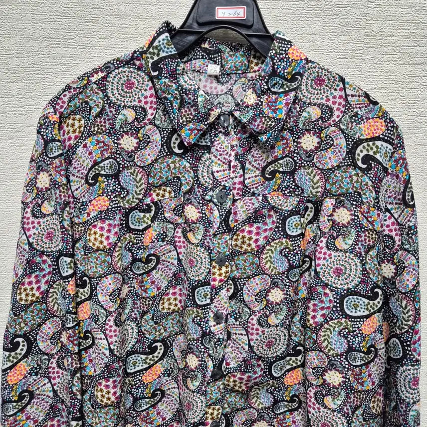 [BUNJANG] Paisley Print In-gyeon Shirt (Size F) / y264 인견 셔츠