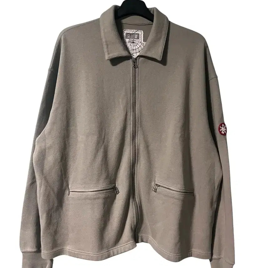 [BUNJANG] Cav Empt DBL Knit Collared Zip-Up Cardigan Grey / [L] 카브엠트 DBL 니트 카라 집업 가디건 그레이