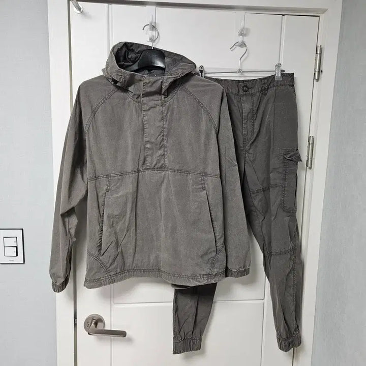 [BUNJANG] Nau Garment Dyed Setup (Jacket + Wide/Jogger Pants) Three-Piece Set / [새제품] Nau 가먼트다잉 셋업(자켓+와이드/조거 팬츠 쓰리피스)