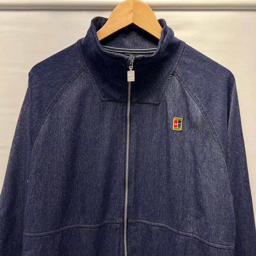 [BUNJANG] Nike Tennis Logo Swoosh Denim Jacket / [정품/L] 나이키 테니스로고 스우시 데님 청자켓