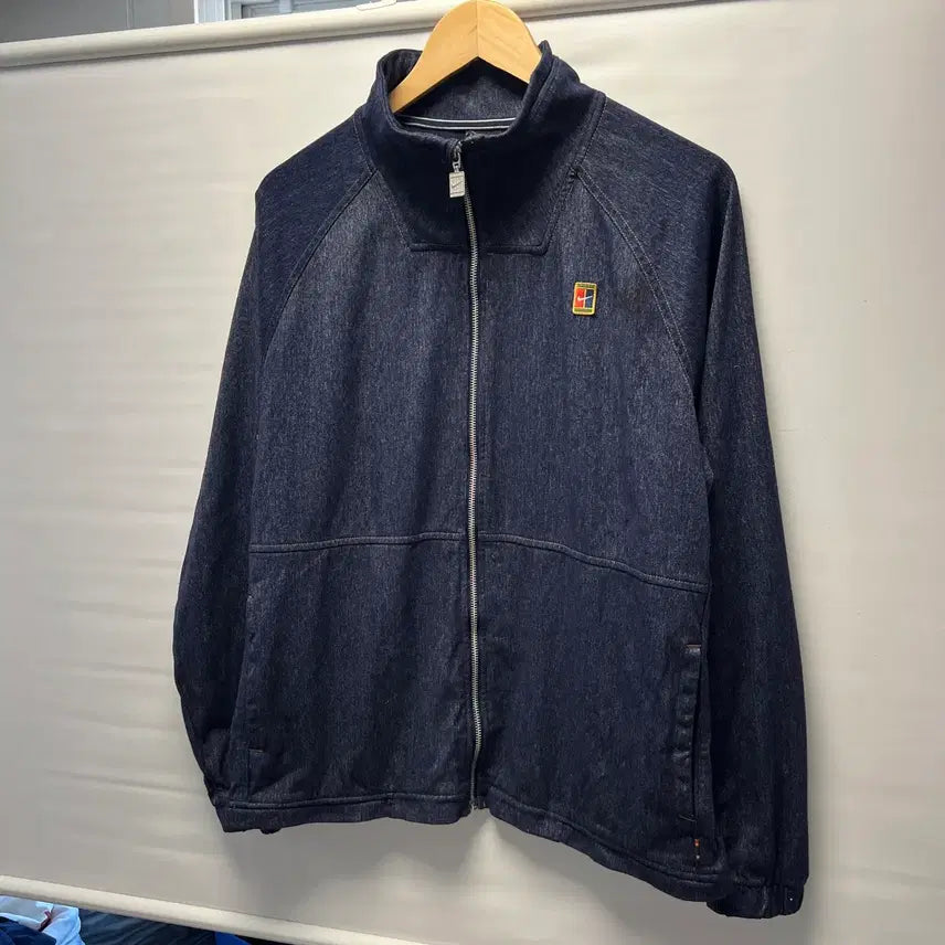 [BUNJANG] Nike Tennis Logo Swoosh Denim Jacket / [정품/L] 나이키 테니스로고 스우시 데님 청자켓