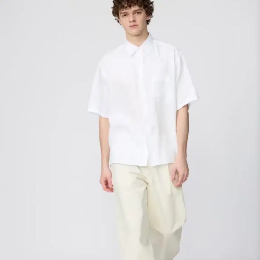 [BUNJANG] Uniqlo C 100% Linen Shirt L / 유니클로C 100%리넨 셔츠 L