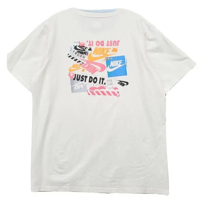 [BUNJANG] Nike White Printing T-Shirt XXXL / 나이키 화이트 프린팅 반팔티 XXXL