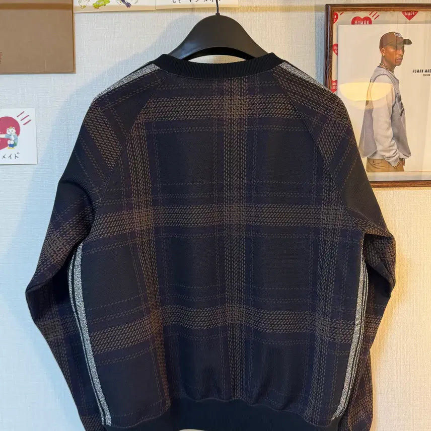[BUNJANG] Needles 23AW Capsule Collection Crewneck Sweatshirt Brown Check / (XS)니들스 23AW 캡슐 컬랙션 크루넥 맨투맨 브라운