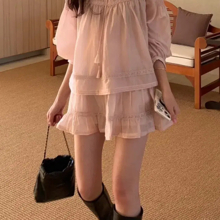 [BUNJANG] Wearweather Mulyi Pink Standard Length / 웨어웨더 뮬리 투피수 핑크 기본기장