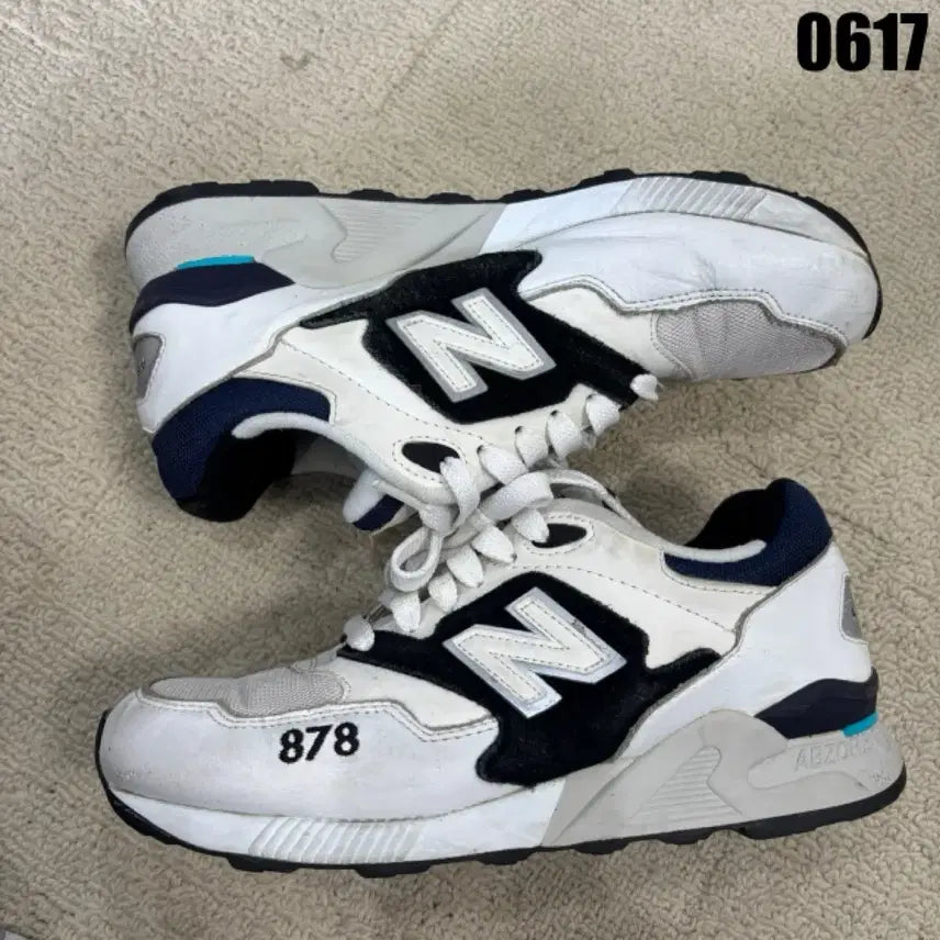 [BUNJANG] New Balance 878 Sneakers White Black / 뉴발란스 878 스니커즈 화이트 블랙 235