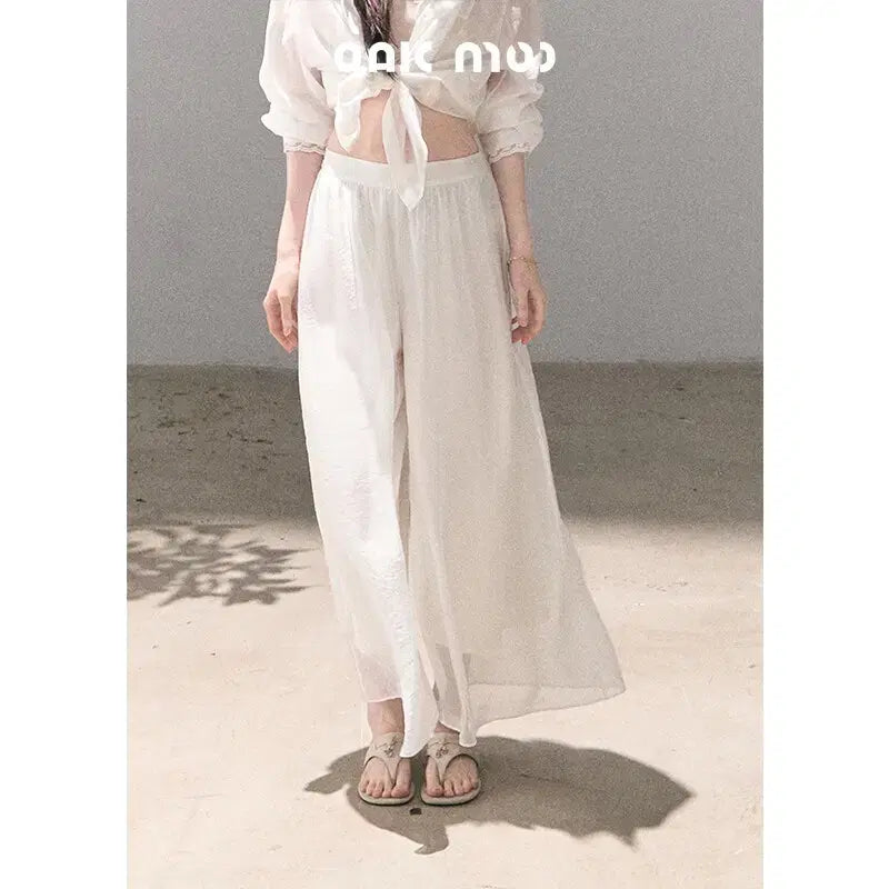 [BUNJANG] OAKMOO Relaxed Mesh Wide Banding Casual Pants / OAKMOO 오크무 릴렉스 메쉬 와이드 밴딩 캐주얼 팬츠