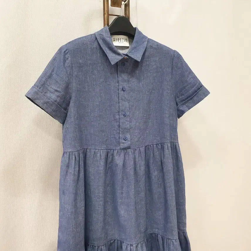 [BUNJANG] Claudie Pierlot Denim Linen Blend Dress / (JJ30573)클로디피에로 데님 린넨혼방 원피스 36