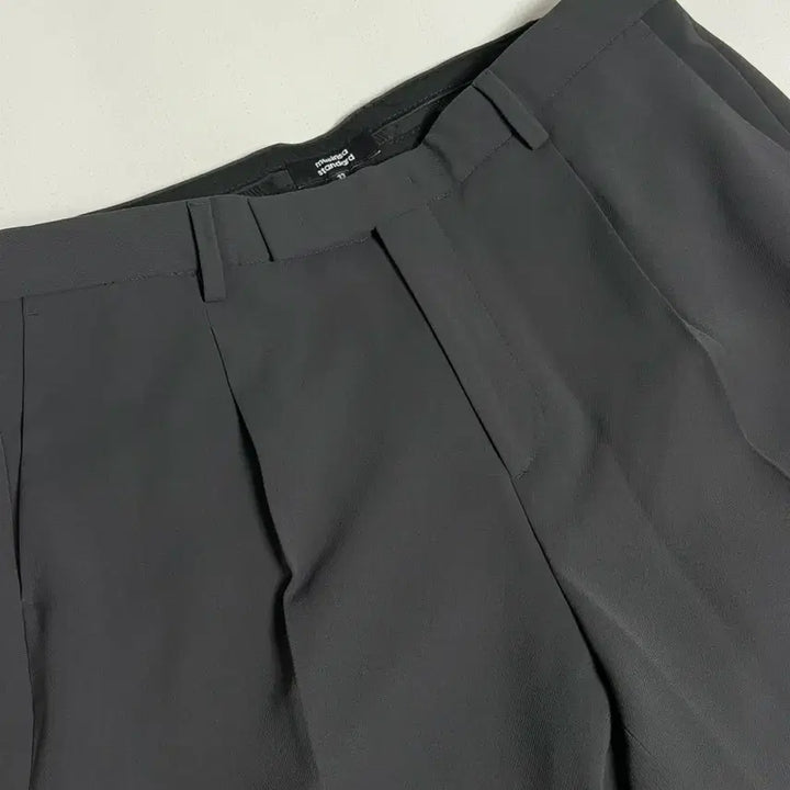 [BUNJANG] Musinsa Standard Whipcord One-Tuck Wide Slack Pants (Size 33, Grey) / 무신사스탠다드 휩코드 원턱 슬랙스 33 그레이