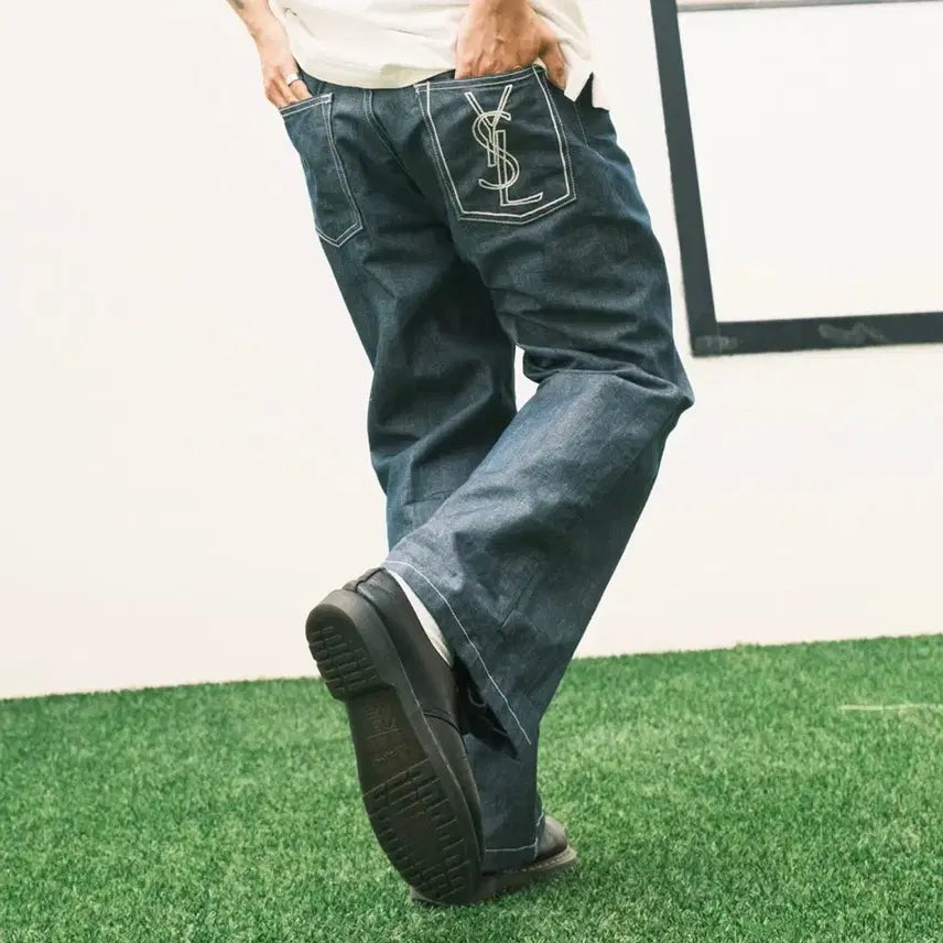 [BUNJANG] Yves Saint Laurent 05SS Stefano Pilati Rive Gauche Denim Pants / 입생로랑 05SS 스테파노 필라티 데님 팬츠