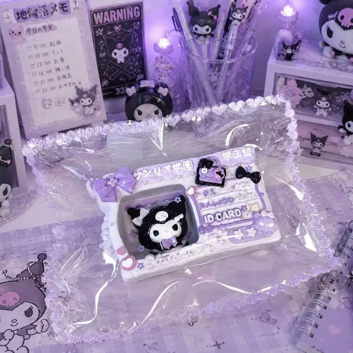 [BUNJANG] Sanrio Kuromi Student ID "Mellangi" Keychain Charm / 쿠로미 학생증 말랑이
