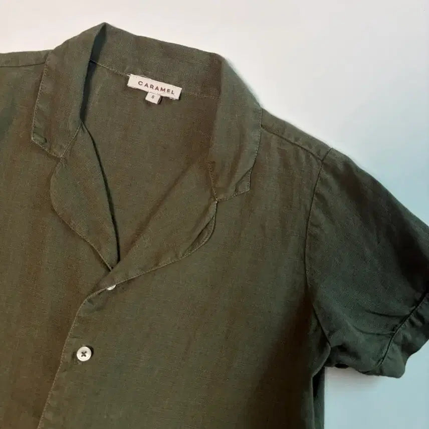 [BUNJANG] CARAMEL Kids Linen Shirt and Shorts Set / CARAMEL 키즈 리넨 셔츠 반바지 세트