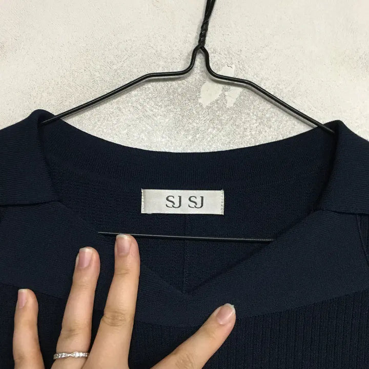[BUNJANG] SJSJ Collar Short Sleeve Knit Top (Size 90) / SJSJ 에스제이 카라 반팔 니트 90