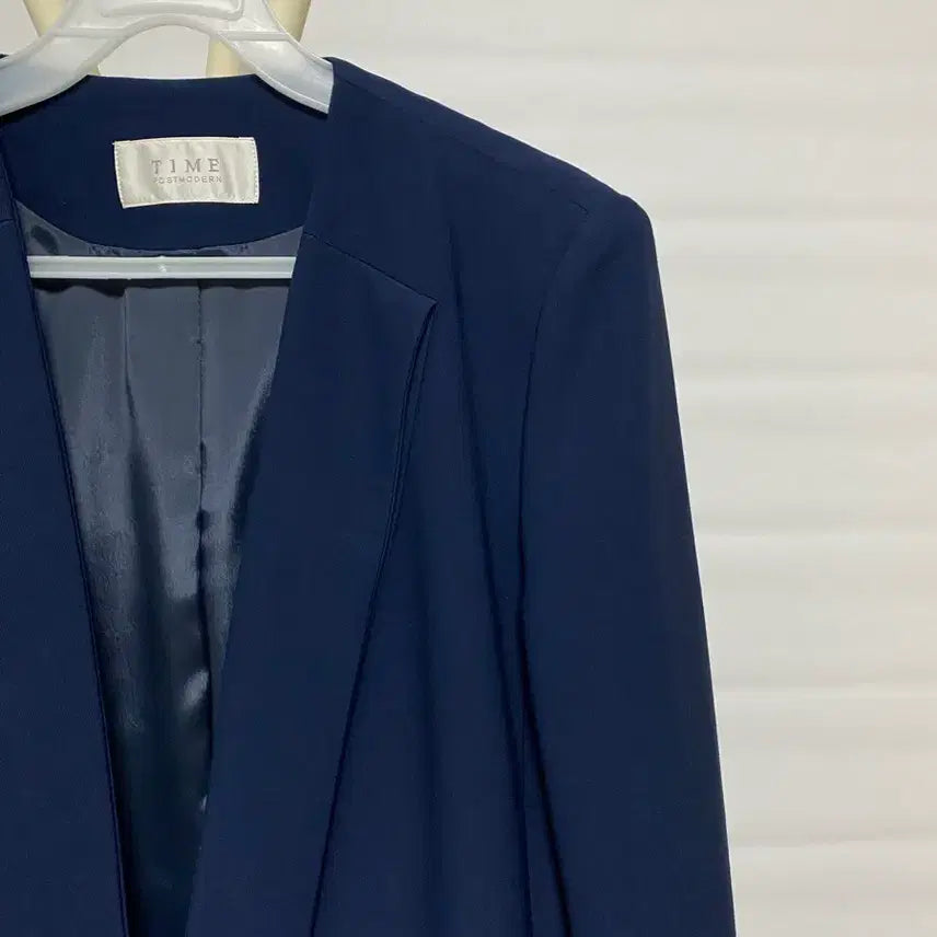 [BUNJANG] Time Postmodern Navy Long Jacket / 타임포스트모던 네이비 롱 자켓 82-94-160