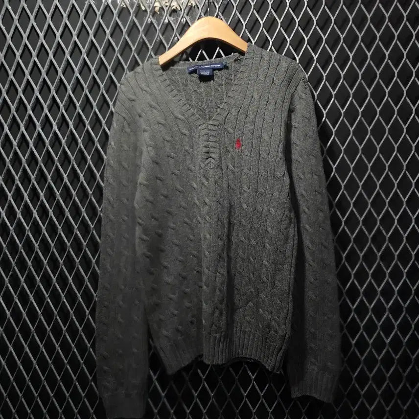 [BUNJANG] Polo Ralph Lauren V-Neck Knit Sweater L / 폴로 랄프로렌 브이넥 니트 L