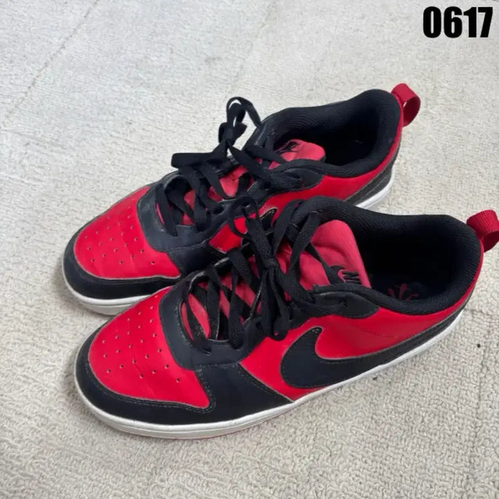 [BUNJANG] Nike Air Force 1 Low Red/Black 250 / 나이키 에어포스 1 로우 레드/블랙 250