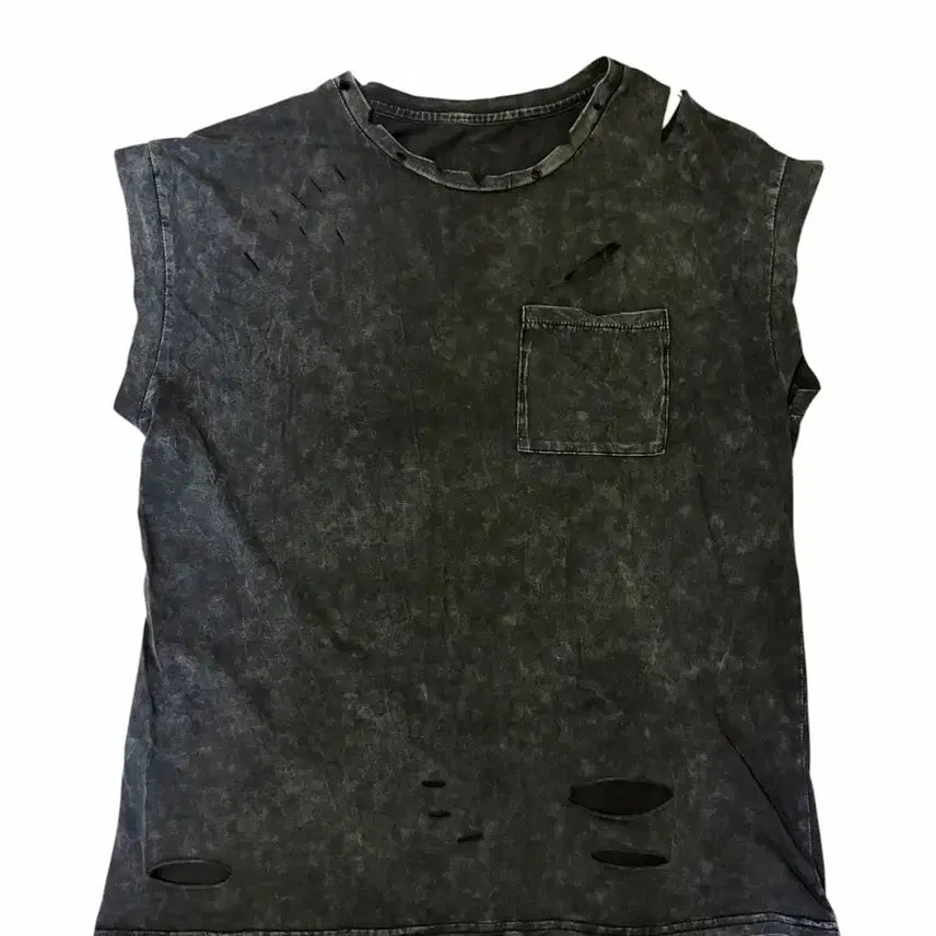 [BUNJANG] Harley-Davidson Washed Cut-Off T-Shirt / 할리 데이빈슨 워싱 컷오프 티셔츠