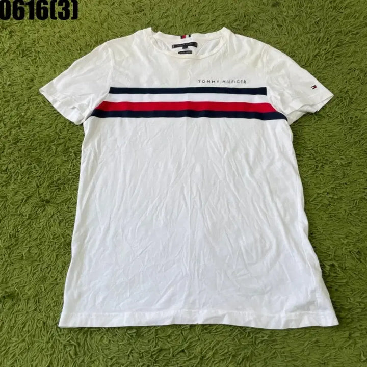 [BUNJANG] Tommy Hilfiger Short Sleeve T-Shirt White M / 타미힐피거 반팔 티셔츠 화이트m 0616