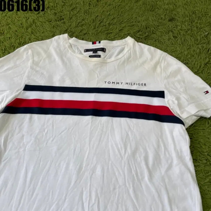[BUNJANG] Tommy Hilfiger Short Sleeve T-Shirt White M / 타미힐피거 반팔 티셔츠 화이트m 0616
