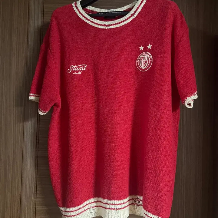 [BUNJANG] Andersson Bell Red Football Short Sleeve T-shirt (L) / 앤더슨벨 레드 풋볼 반팔 티셔츠 L