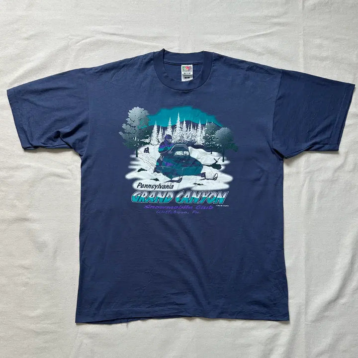 [BUNJANG] 1990s Fruit of the Loom Pennsylvania Grand Canyon Snowmobile Club Graphic T-Shirt XL / 90s Fruit of the loom 펜실베니아 티셔츠 XL