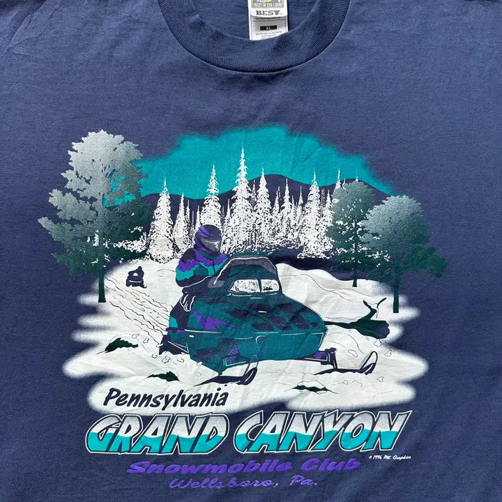 [BUNJANG] 1990s Fruit of the Loom Pennsylvania Grand Canyon Snowmobile Club Graphic T-Shirt XL / 90s Fruit of the loom 펜실베니아 티셔츠 XL