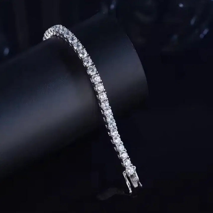 [BUNJANG] Moissanite Silver Tennis Bracelet 3mm 15.5cm / [925silver] 모이사나이트 실버 테니스팔찌 3mm 15.5cm