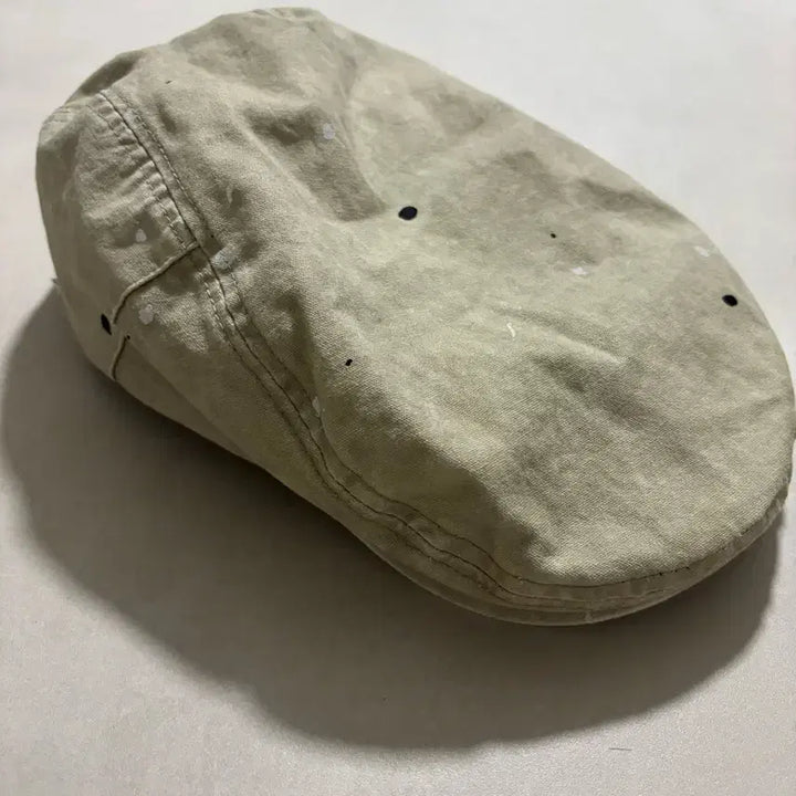 [BUNJANG] Paint Splatter Beige Hunting Cap / 페인트 얼룩 베이지색 헌팅캡