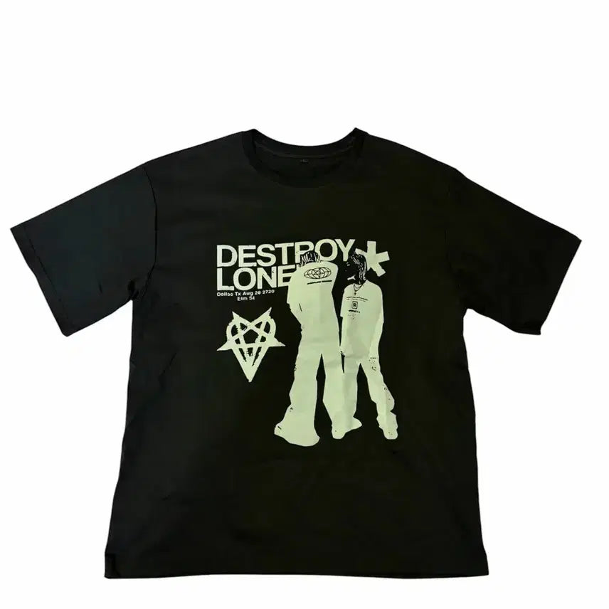 [BUNJANG] DESTROY LONE Short Sleeve T-Shirt Black / DESTROY LONE 반팔 티셔츠 블랙