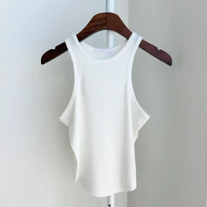 [BUNJANG] Soft Ribbed Tank Top + Pants Set - Ivory / 교신안함)소프트 골지 나시+팬츠 세트-아이보리