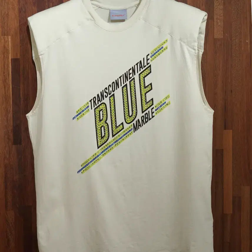 [BUNJANG] BLUEMARBLE Padded Shoulder Sleeveless T-shirt / 블루마블 패디드 숄더 슬리브리스 티셔츠