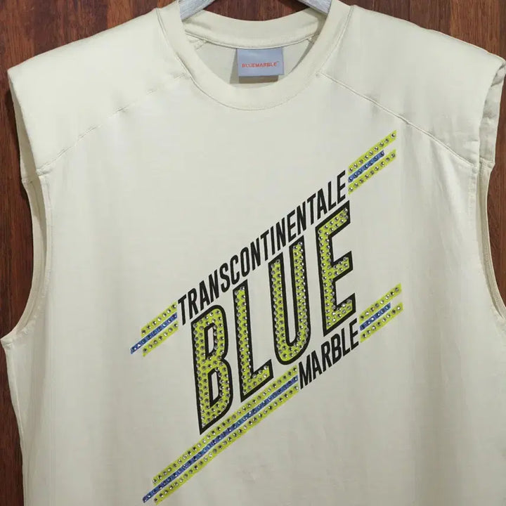 [BUNJANG] BLUEMARBLE Padded Shoulder Sleeveless T-shirt / 블루마블 패디드 숄더 슬리브리스 티셔츠