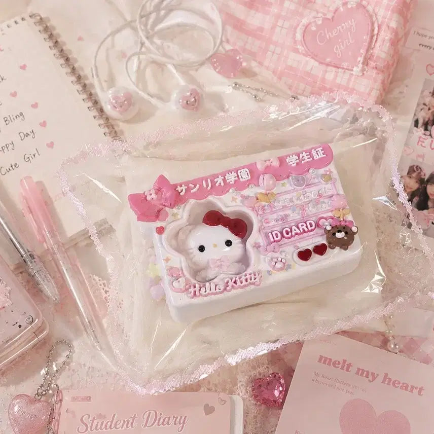 [BUNJANG] Sanrio Hello Kitty Student ID Card Squishy Charm / 헬로키티 학생증 말랑이