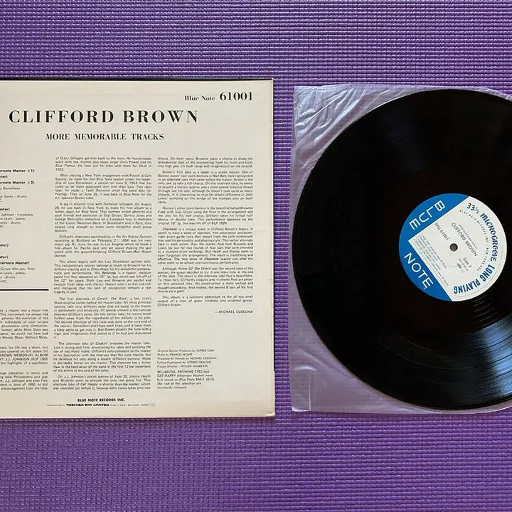 [BUNJANG] Clifford Brown Blue Note "More Memorable Tracks" Japanese Toshiba Pressing LP / [Jazz] 블루노트 Clifford Brown LP