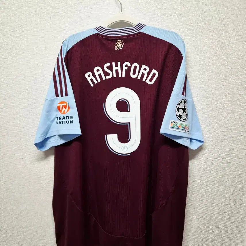 [BUNJANG] Aston Villa 24-25 Home No.9 Rashford Authentic Jersey / (새상품) 24-25 아스톤빌라 홈 No.9 래쉬포드 정품 유니폼