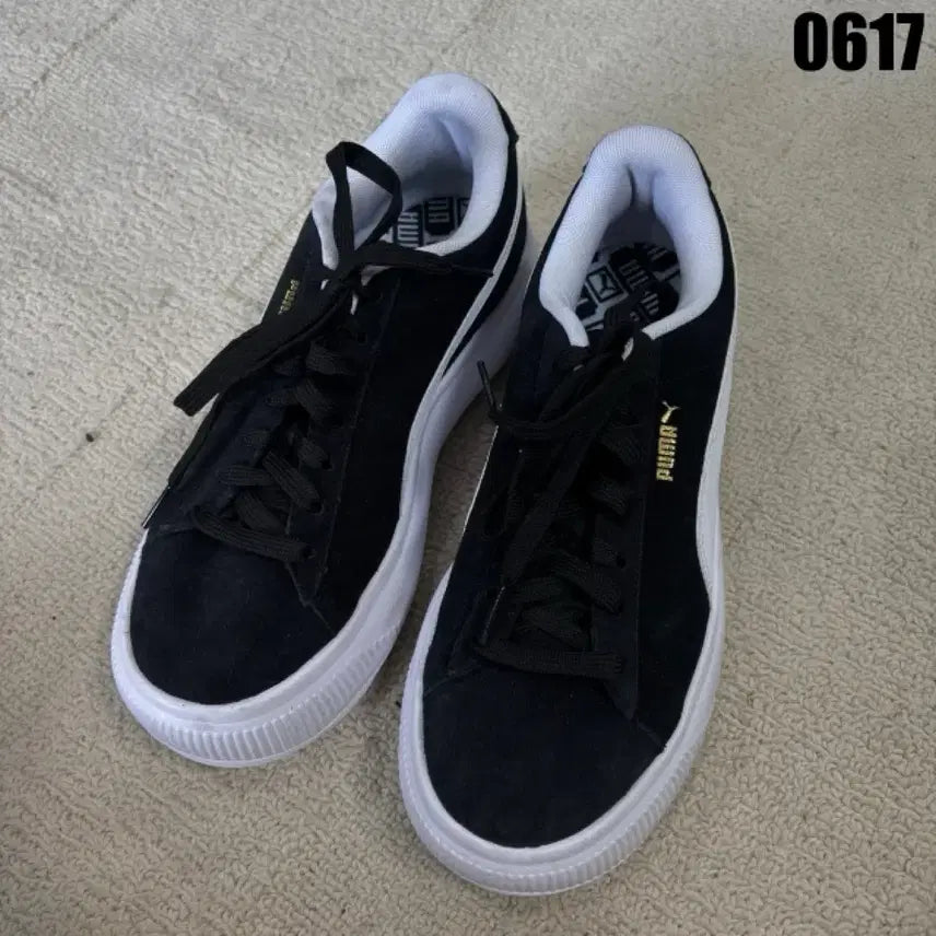 [BUNJANG] Puma Suede Platform Black/White 240mm / 푸마 스웨이드 플랫폼 블랙/화이트 240