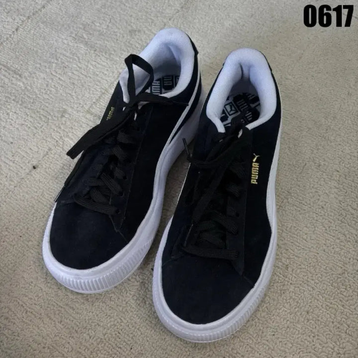 [BUNJANG] Puma Suede Platform Black/White 240mm / 푸마 스웨이드 플랫폼 블랙/화이트 240