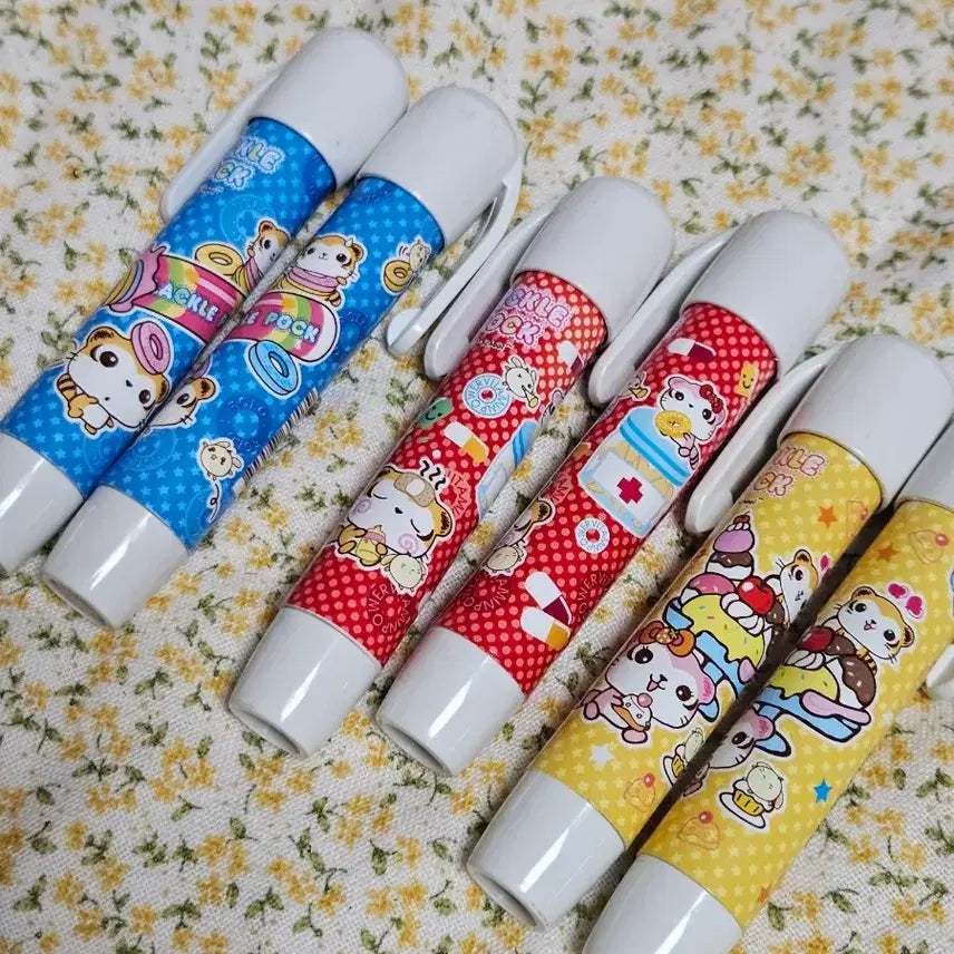 [BUNJANG] Vintage Squirrel Design Eraser Set (6 pcs) / 고전문구 귀여운 다람쥐st 지우개