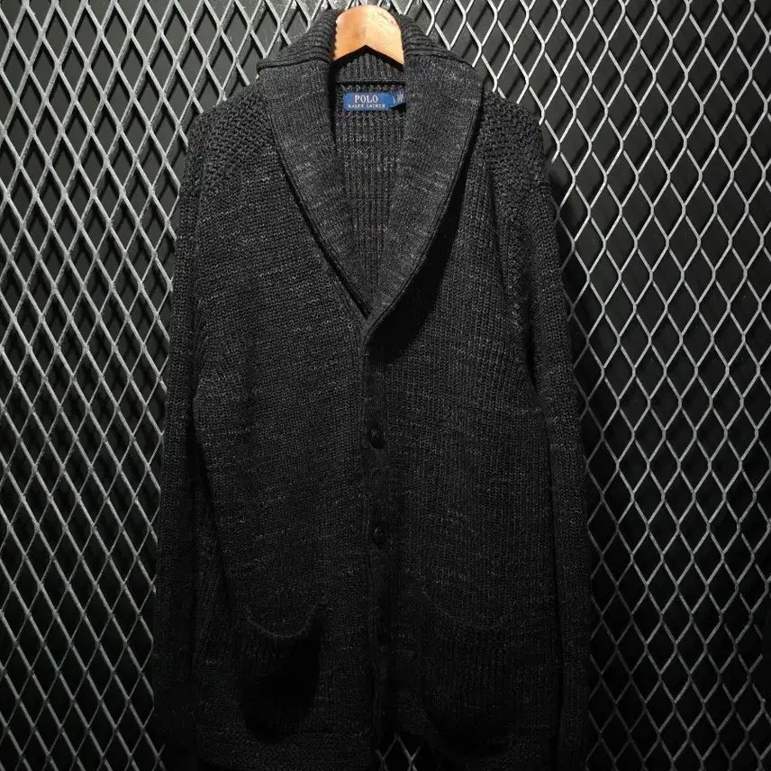 [BUNJANG] Polo Ralph Lauren Shawl Collar Heavy Cardigan L / 폴로 랄프로렌 숄카라 헤비 가디건 L