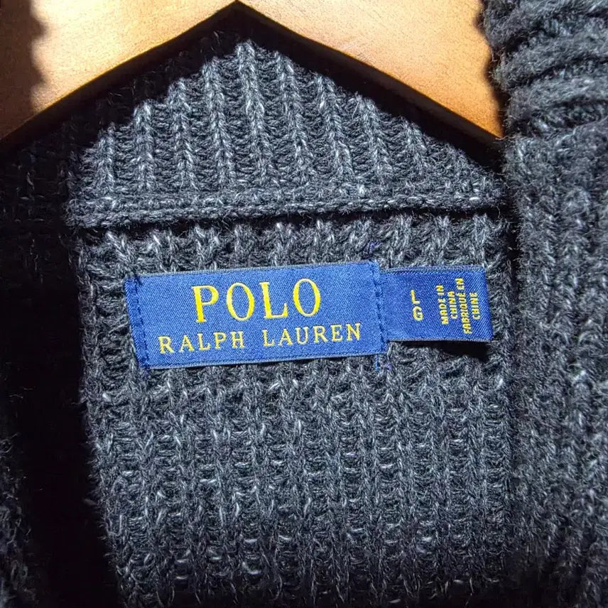 [BUNJANG] Polo Ralph Lauren Shawl Collar Heavy Cardigan L / 폴로 랄프로렌 숄카라 헤비 가디건 L