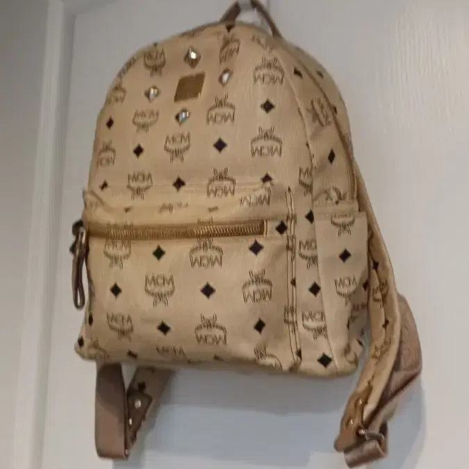 [BUNJANG] MCM Monogram Pattern Backpack / 엠시엠백팩 가로26 세로 28 폭12