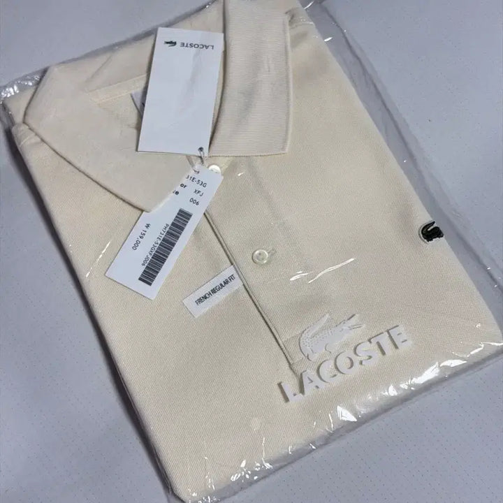 [SOLD OUT] 라코스테 프렌치 레귤러핏 폴로 셔츠 크림 6 사이즈 새상품