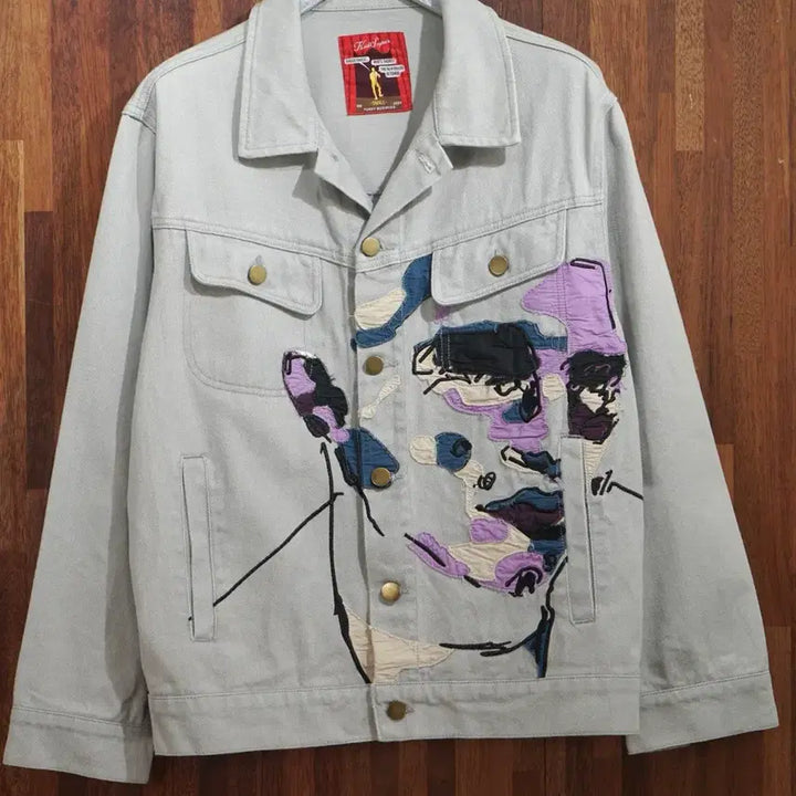 [BUNJANG] KidSuper 23AW Face Embroidered Denim Jacket / 키드슈퍼 23AW 엠브로이더리 데님 자켓