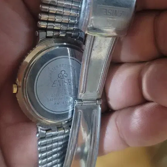 [BUNJANG] Enise 18K Gold Crown Sapphire Crystal Combination Watch / 명품 스위스 Enise 18k크가운 시계배터리: 오늘 최고급 새