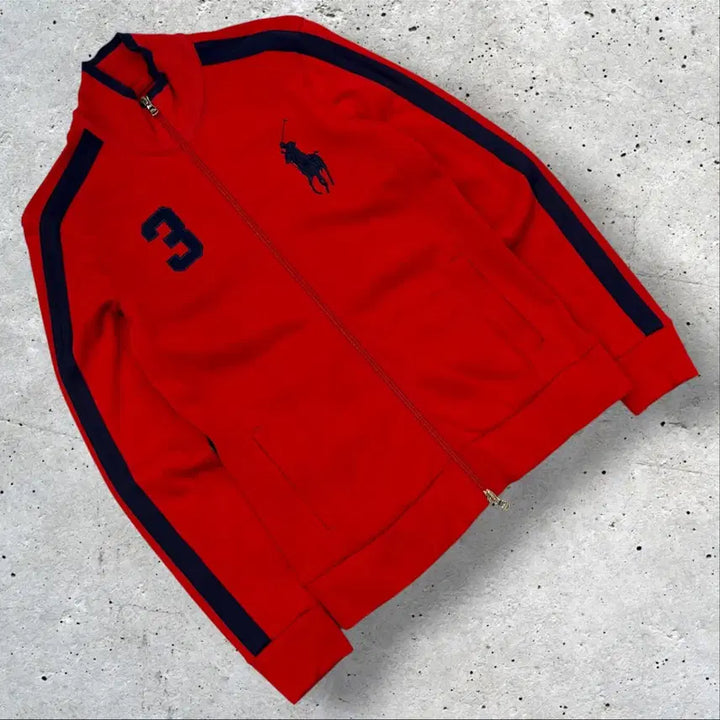 [BUNJANG] Polo Ralph Lauren Golf Red Track Top Jersey Zip-Up / [M] 폴로 랄프로렌 골프 레드 트랙탑 3번 져지 집업