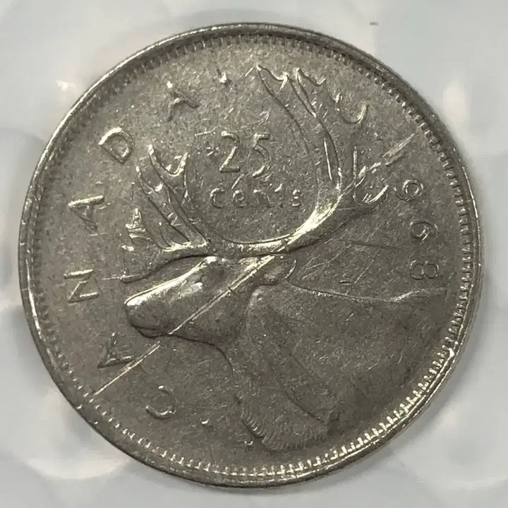 [BUNJANG] 1968 Canada 25 Cent Coin D378 / 1968년 캐나다 25센트 동전 D378