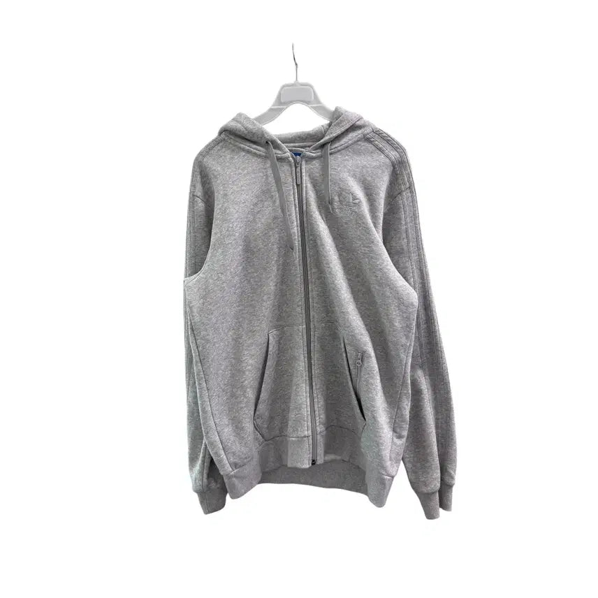 [BUNJANG] Adidas Grey Hooded Zip-up Sweatshirt / [XL] 아디다스 그레이 후드집업