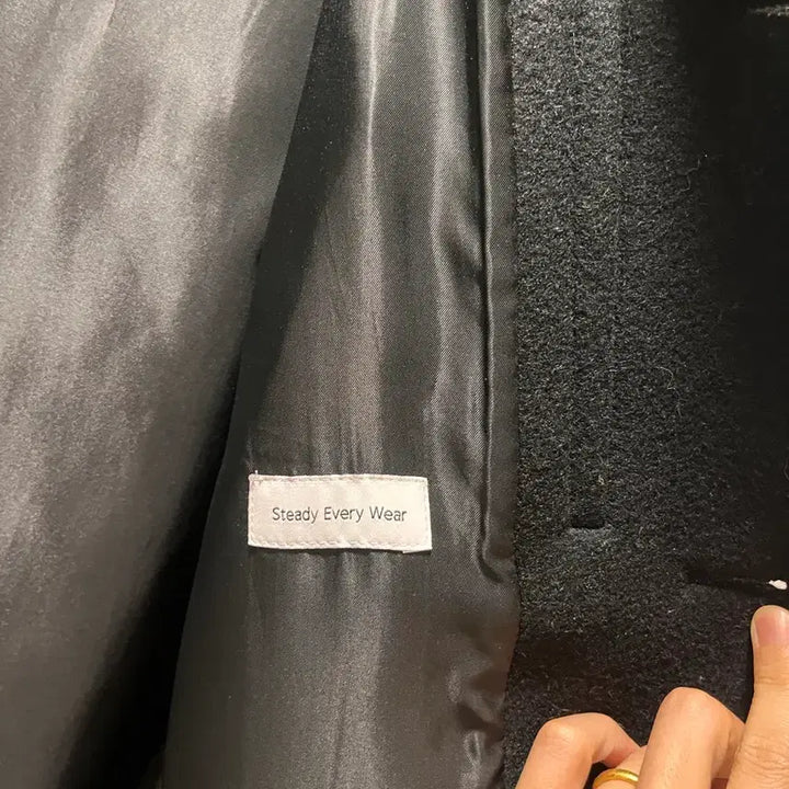 [BUNJANG] Steadyeverywhere Wool Half Coat (Black) / (2) 스테디에브리웨어 울 하프 코트 (블랙)