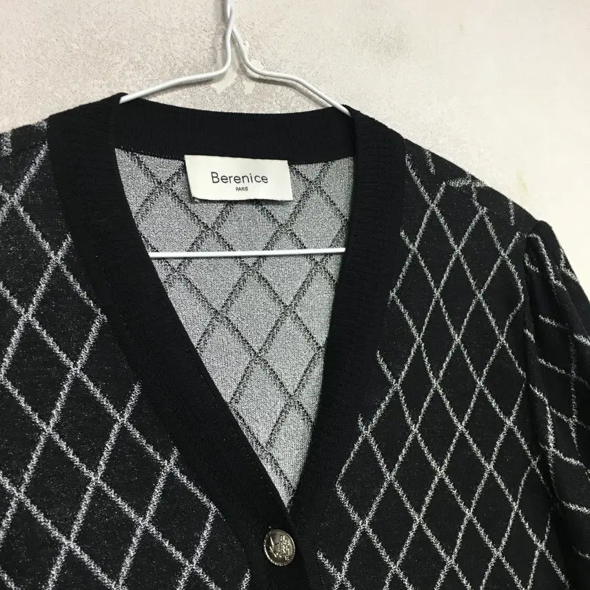 [BUNJANG] Bernice Check Short Sleeve Cardigan / 베르니스 체크 반팔 가디건 55